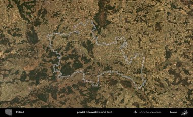 powiat ostrowski. Polonya 'nın idari bölgesini, Nisan 2018' de çekilen Kopernik Nöbetçi karolarından oluşan bir uydu görüntüsüne göre özetledik.