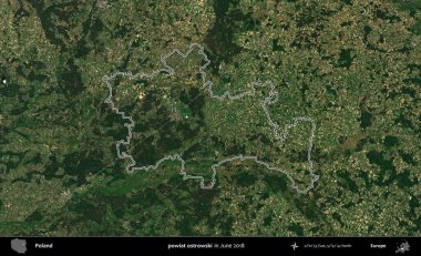 powiat ostrowski. Polonya 'nın idari bölgesini Haziran 2018' de çekilen Kopernik Nöbetçi karolarından oluşan bir uydu görüntüsüne göre özetledik.