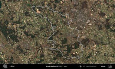 powiat pabianicki. Polonya 'nın idari bölgesini Nisan 2020' de çekilen Kopernik Nöbetçi karolarından oluşan bir uydu görüntüsüne göre özetledik.