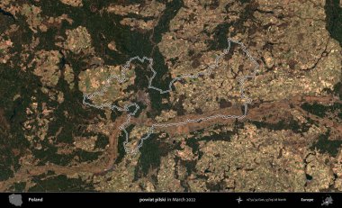 powiat pilski. Polonya 'nın idari bölgesini Mart 2022' de çekilen Kopernik Sentinel karolarından oluşan bir uydu görüntüsü ile özetledik.