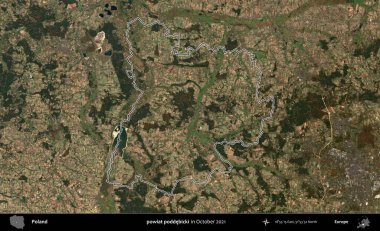powiat poddebicki. Polonya 'nın idari bölgesini, Ekim 2021' de çekilen Kopernik Nöbetçi karolarından oluşan bir uydu görüntüsüne göre özetledik.