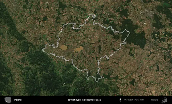 Powiat Niki. Eylül 2024 'te çekilen Kopernik Nöbetçi karolarından oluşan bir uydu görüntüsünde Polonya' nın idari bölgesinin ana hatları belirlendi