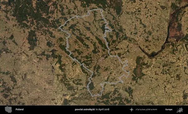 powiat ostrolecki. Polonya 'nın idari bölgesini, Nisan 2018' de çekilen Kopernik Nöbetçi karolarından oluşan bir uydu görüntüsüne göre özetledik.