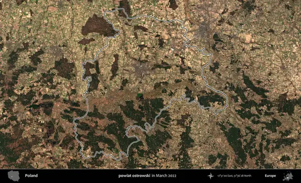 powiat ostrowski. Polonya 'nın idari bölgesini Mart 2022' de çekilen Kopernik Sentinel karolarından oluşan bir uydu görüntüsü ile özetledik.