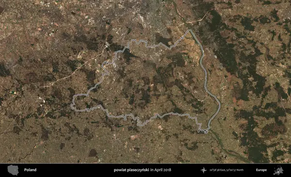 powiat piaseczynski. Polonya 'nın idari bölgesini, Nisan 2018' de çekilen Kopernik Nöbetçi karolarından oluşan bir uydu görüntüsüne göre özetledik.