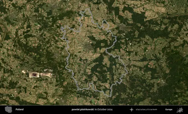 powiat piotrkowski. Polonya 'nın idari bölgesini, Ekim 2024' te çekilen Kopernik Nöbetçi karolarından oluşan bir uydu görüntüsüne göre özetledik.