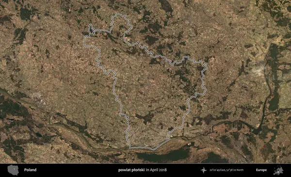 Powiat Pplonski. Polonya 'nın idari bölgesini, Nisan 2018' de çekilen Kopernik Nöbetçi karolarından oluşan bir uydu görüntüsüne göre özetledik.