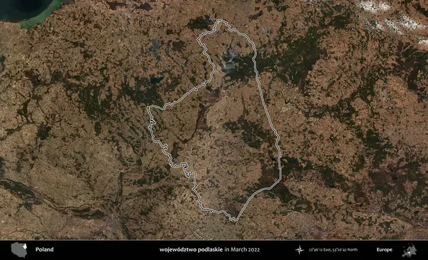 wojewodzz iki podlaskie. Polonya 'nın idari bölgesini Mart 2022' de çekilen Kopernik Sentinel karolarından oluşan bir uydu görüntüsü ile özetledik.