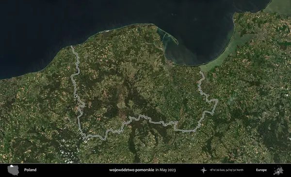 wojewodzz iki pomorskie. Polonya 'nın idari bölgesini Mayıs 2023' te çekilen Kopernik Nöbetçi karolarından oluşan bir uydu görüntüsüne göre özetledik.