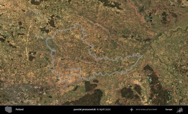 powiat proszowicki. Polonya 'nın idari bölgesini Nisan 2020' de çekilen Kopernik Nöbetçi karolarından oluşan bir uydu görüntüsüne göre özetledik.