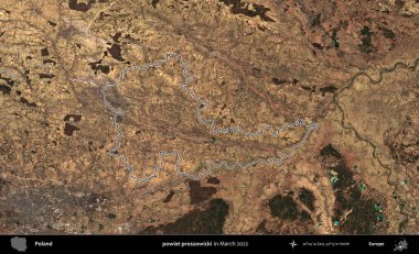 powiat proszowicki. Polonya 'nın idari bölgesini Mart 2022' de çekilen Kopernik Sentinel karolarından oluşan bir uydu görüntüsü ile özetledik.