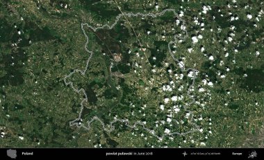 powiat pulawski. Polonya 'nın idari bölgesini Haziran 2018' de çekilen Kopernik Nöbetçi karolarından oluşan bir uydu görüntüsüne göre özetledik.