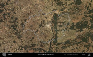 powiat pultuski. Polonya 'nın idari bölgesini, Nisan 2018' de çekilen Kopernik Nöbetçi karolarından oluşan bir uydu görüntüsüne göre özetledik.