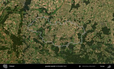 powiat rawicki. Polonya 'nın idari bölgesini, Ekim 2017' de çekilen Kopernik Nöbetçi karolarından oluşan bir uydu görüntüsüne göre özetledik.