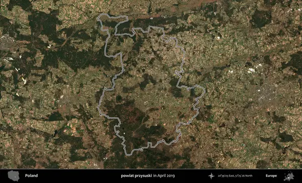 powiat przysuski. Polonya 'nın idari bölgesini Nisan 2019' da çekilen Kopernik Nöbetçi karolarından oluşan bir uydu görüntüsüne göre özetledik.