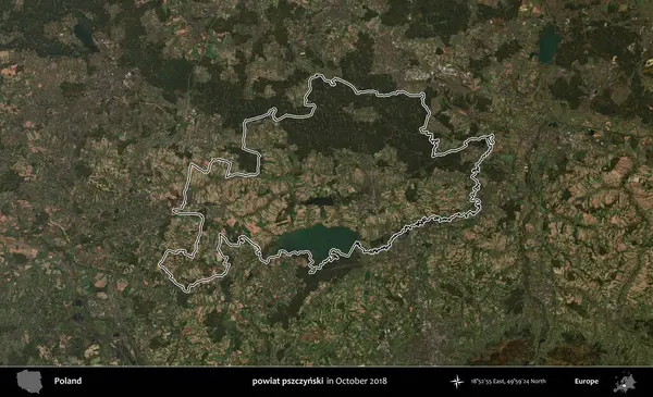 powiat pszczynski. Polonya 'nın idari bölgesini, Ekim 2018' de çekilen Kopernik Nöbetçi karolarından oluşan bir uydu görüntüsüne göre özetledik.