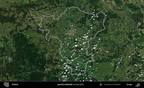 powiat radomski. Polonya 'nın idari bölgesini Haziran 2018' de çekilen Kopernik Nöbetçi karolarından oluşan bir uydu görüntüsüne göre özetledik.