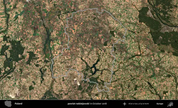 powiat radziejowski. Polonya 'nın idari bölgesini, Ekim 2018' de çekilen Kopernik Nöbetçi karolarından oluşan bir uydu görüntüsüne göre özetledik.