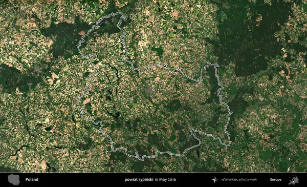 powiat rypinski. Mayıs 2016 'da çekilen Kopernik Nöbetçi karolarından oluşan uydu görüntüsünde Polonya' nın idari bölgesinin ana hatları belirlendi
