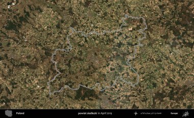Powiat Sidlecki. Polonya 'nın idari bölgesini Nisan 2019' da çekilen Kopernik Nöbetçi karolarından oluşan bir uydu görüntüsüne göre özetledik.