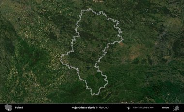 wojewodz2 slaskie. Mayıs 2017 'de çekilen Kopernik Nöbetçi karolarından oluşan bir uydu görüntüsü üzerine Polonya' nın idari bölgesinin ana hatlarını belirledik.