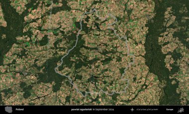 powiat sepolenski. Eylül 2024 'te çekilen Kopernik Nöbetçi karolarından oluşan bir uydu görüntüsünde Polonya' nın idari bölgesinin ana hatları belirlendi