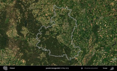 powiat starogardzki. Polonya 'nın idari bölgesini Mayıs 2023' te çekilen Kopernik Nöbetçi karolarından oluşan bir uydu görüntüsüne göre özetledik.