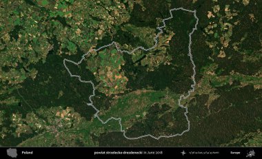 powiat strzelecko-drezdenecki. Polonya 'nın idari bölgesini Haziran 2018' de çekilen Kopernik Nöbetçi karolarından oluşan bir uydu görüntüsüne göre özetledik.