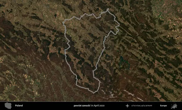 powiat sanocki. Polonya 'nın idari bölgesini Nisan 2020' de çekilen Kopernik Nöbetçi karolarından oluşan bir uydu görüntüsüne göre özetledik.