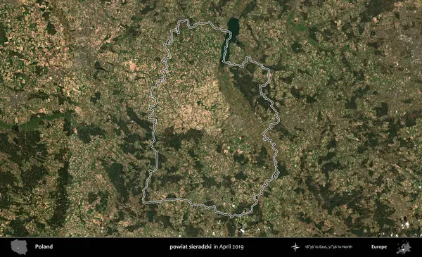 powiat sieradzki. Polonya 'nın idari bölgesini Nisan 2019' da çekilen Kopernik Nöbetçi karolarından oluşan bir uydu görüntüsüne göre özetledik.