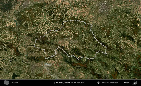 powiat strzyzowski. Polonya 'nın idari bölgesini, Ekim 2018' de çekilen Kopernik Nöbetçi karolarından oluşan bir uydu görüntüsüne göre özetledik.
