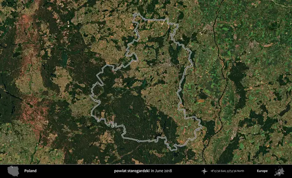 powiat starogardzki. Polonya 'nın idari bölgesini Haziran 2018' de çekilen Kopernik Nöbetçi karolarından oluşan bir uydu görüntüsüne göre özetledik.