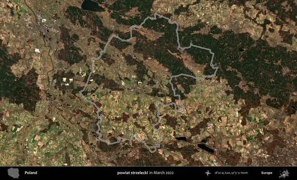 powiat strzelecki. Polonya 'nın idari bölgesini Mart 2022' de çekilen Kopernik Sentinel karolarından oluşan bir uydu görüntüsü ile özetledik.