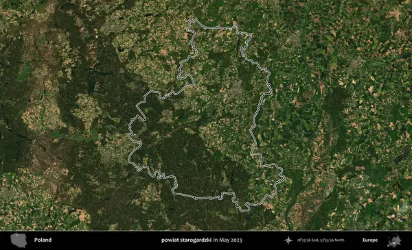 powiat starogardzki. Polonya 'nın idari bölgesini Mayıs 2023' te çekilen Kopernik Nöbetçi karolarından oluşan bir uydu görüntüsüne göre özetledik.