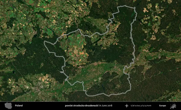 powiat strzelecko-drezdenecki. Polonya 'nın idari bölgesini Haziran 2018' de çekilen Kopernik Nöbetçi karolarından oluşan bir uydu görüntüsüne göre özetledik.