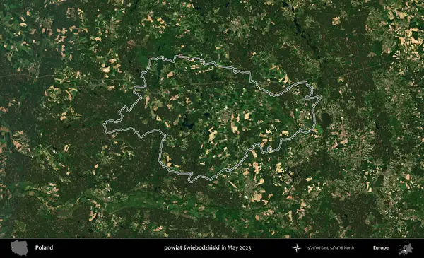 powiat swiebodzinski. Polonya 'nın idari bölgesini Mayıs 2023' te çekilen Kopernik Nöbetçi karolarından oluşan bir uydu görüntüsüne göre özetledik.