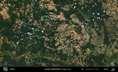powiat swiebodzinski. Polonya 'nın idari bölgesini Ağustos 2024' te çekilen Kopernik Nöbetçi karolarından oluşan bir uydu görüntüsüne göre özetledik.