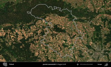 powiat szamotulski. Polonya 'nın idari bölgesini Ağustos 2018' de çekilen Kopernik Nöbetçi karolarından oluşan bir uydu görüntüsüne göre özetledik.