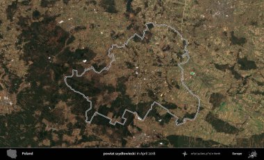 powiat szydlowiecki. Polonya 'nın idari bölgesini, Nisan 2018' de çekilen Kopernik Nöbetçi karolarından oluşan bir uydu görüntüsüne göre özetledik.