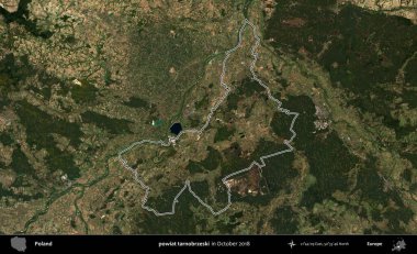 powiat tarnobrzeski. Polonya 'nın idari bölgesini, Ekim 2018' de çekilen Kopernik Nöbetçi karolarından oluşan bir uydu görüntüsüne göre özetledik.