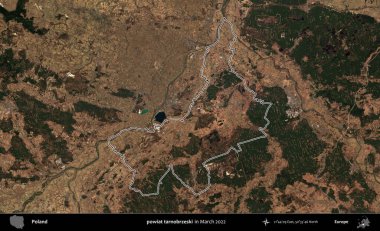 powiat tarnobrzeski. Polonya 'nın idari bölgesini Mart 2022' de çekilen Kopernik Sentinel karolarından oluşan bir uydu görüntüsü ile özetledik.