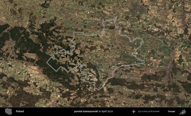 powiat tomaszowski. Polonya 'nın idari bölgesini Nisan 2020' de çekilen Kopernik Nöbetçi karolarından oluşan bir uydu görüntüsüne göre özetledik.
