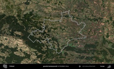 powiat tomaszowski. Polonya 'nın idari bölgesini, Ekim 2024' te çekilen Kopernik Nöbetçi karolarından oluşan bir uydu görüntüsüne göre özetledik.