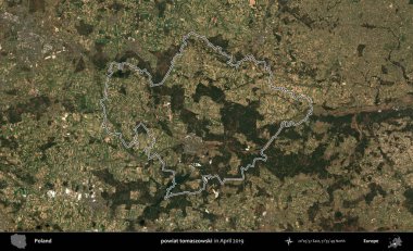 powiat tomaszowski. Polonya 'nın idari bölgesini Nisan 2019' da çekilen Kopernik Nöbetçi karolarından oluşan bir uydu görüntüsüne göre özetledik.