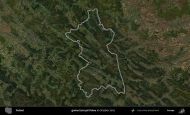 gmina Ustrzyki Dolne. Polonya 'nın idari bölgesini, Ekim 2019' da çekilen Kopernik Nöbetçi karolarından oluşan bir uydu görüntüsüne göre özetledik.