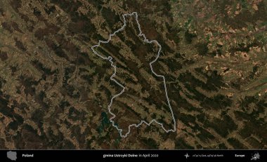 gmina Ustrzyki Dolne. Polonya 'nın idari bölgesini Nisan 2020' de çekilen Kopernik Nöbetçi karolarından oluşan bir uydu görüntüsüne göre özetledik.