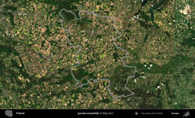 powiat wrzesinski. Mayıs 2017 'de çekilen Kopernik Nöbetçi karolarından oluşan bir uydu görüntüsü üzerine Polonya' nın idari bölgesinin ana hatlarını belirledik.