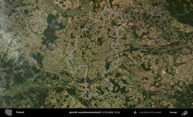 powiat wysokomazowiecki. Polonya 'nın idari bölgesini, Ekim 2024' te çekilen Kopernik Nöbetçi karolarından oluşan bir uydu görüntüsüne göre özetledik.
