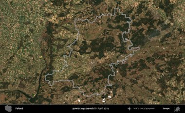 powiat wyszkowski. Polonya 'nın idari bölgesini Nisan 2019' da çekilen Kopernik Nöbetçi karolarından oluşan bir uydu görüntüsüne göre özetledik.