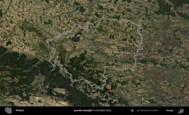 powiat zamojski. Polonya 'nın idari bölgesini, Ekim 2024' te çekilen Kopernik Nöbetçi karolarından oluşan bir uydu görüntüsüne göre özetledik.